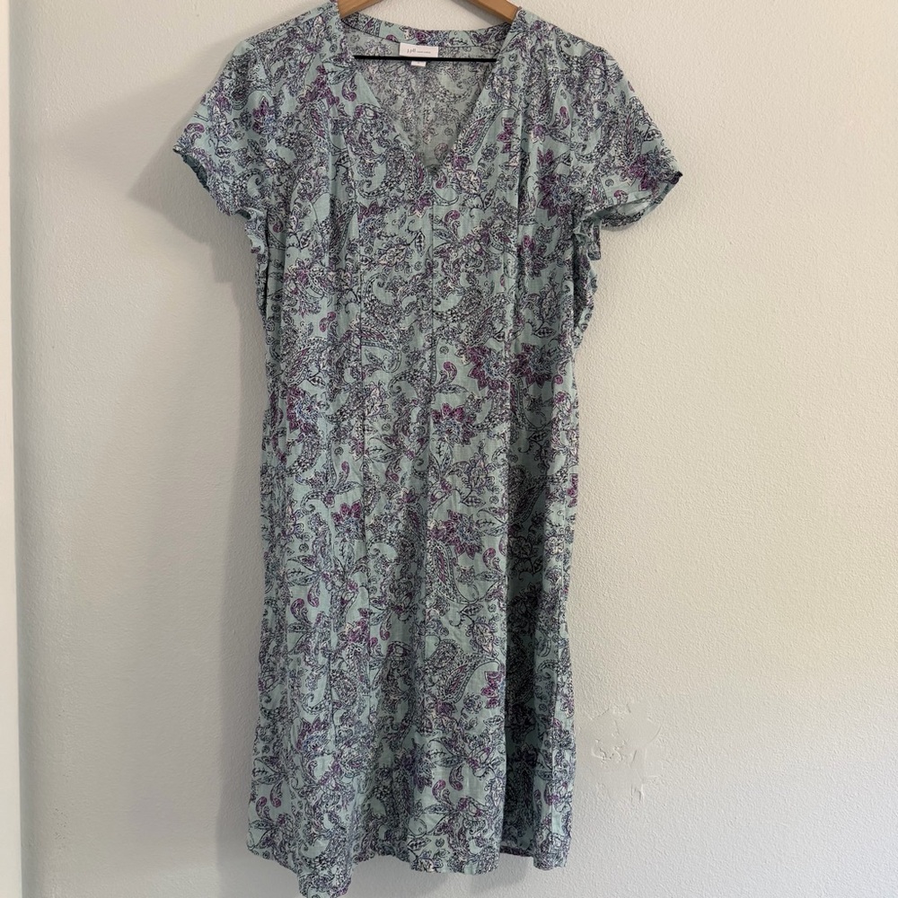 J.‎ Jill - Linen Paisley Dress